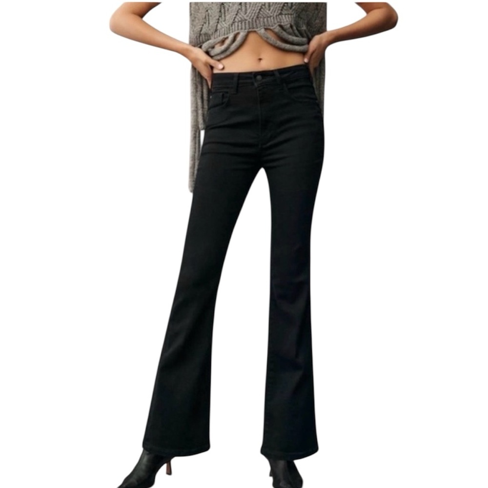 Anthropologie Pilcro The Icon Flare Jeans Black Size 27